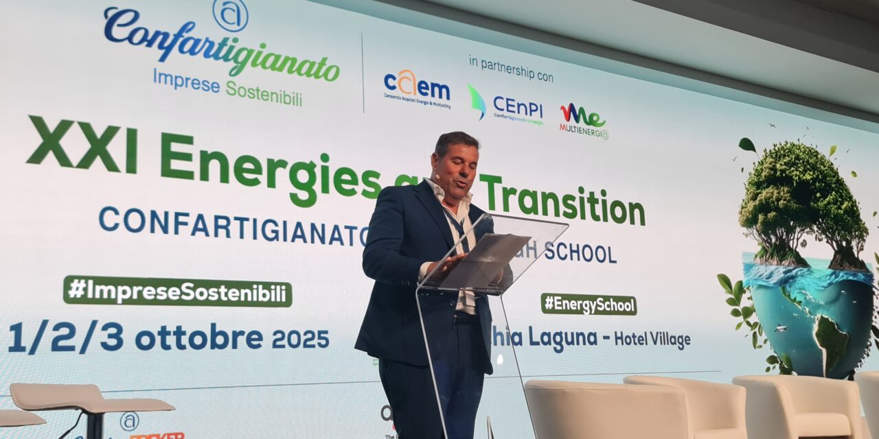 ENERGIE E TRANSIZIONE – Alle micro, piccole e medie imprese della Sardegna l’energia costa tanto: 77 milioni di spesa e nel 2025 il 42,3% di costi in più rispetto al 2021. I dati presentati a Chia nella 21esima “Energies&Transition High School” organizzata da Confartigianato. L’apertura dei lavori affidata al Presidente di Confartigianato Sardegna, Giacomo Meloni.
