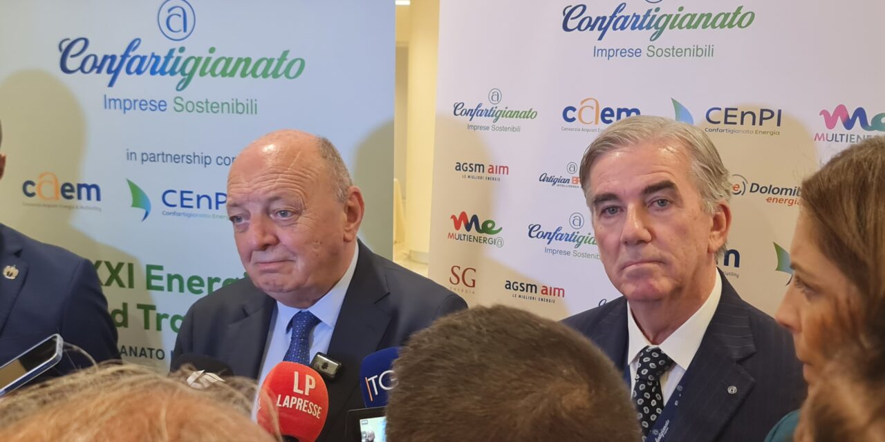 ENERGIE E TRANSIZIONE – Calano gli investimenti green nelle imprese sarde e la tassazione sulle norme ambientali resta sempre alta. I dati presentati nella seconda giornata a Chia (Sardegna) la 21a edizione della High School di Confartigianato Nazionale. Meloni (Confartigianato Sardegna): “Necessario il riordino degli incentivi per la transizione ecologica”. Le dichiarazioni del Ministro dell’Ambiente Pichetto Fratin.